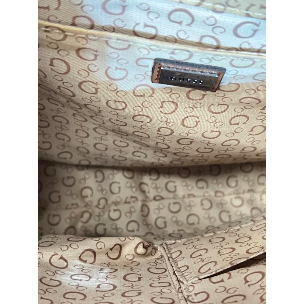 Guess L.A. Large Brown Tote Bag w Zipper & Inner Lining Pockets 11”x17” - Picture 3 of 9
